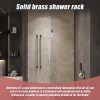 WELS 8″ Rain Shower Head Set Square Dual Heads Faucet High Pressure Hand Held. – Chrome