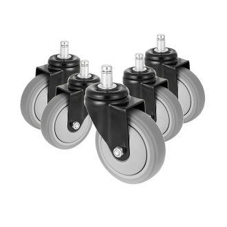 5x Office Chair Caster Wheels Set Heavy Duty & Safe for All Floors w/Universal Fit