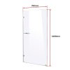 Frameless 10mm Safety Glass Shower Screen – 700 x 2100 mm, Chrome