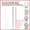 180° Pivot Door 6mm Safety Glass Bath Shower Screen By Della Francesca – 1000 x 1400 mm, Chrome