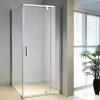 Shower Screen Framed Safety Glass Pivot Door By Della Francesca – 900 x 900 x 1900 mm, Chrome