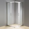 Sliding Door Nano Safety Glass Shower Screen By Della Francesca – 800 x 800 mm, Chrome