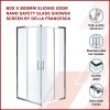 Sliding Door Nano Safety Glass Shower Screen By Della Francesca – 800 x 800 mm, Chrome