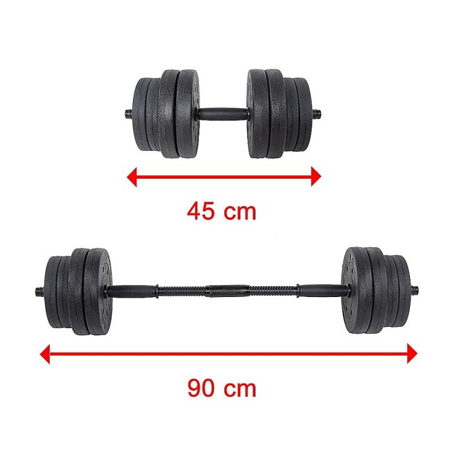 20kg Dumbbell Set Home Gym Fitness Exercise Weights Bar Plate