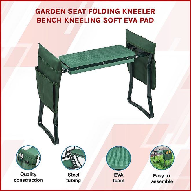 Garden Seat Folding Kneeler Bench Kneeling Soft Eva Pad