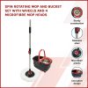 Spin Rotating Mop and Bucket Set with Wheels and 4 Microfibre Mop Heads