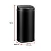 68L Motion Sensor Bin Automatic Stainless Steel Kitchen Rubbish Trash – Black