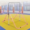 Kids Gymnastics Bars Training Horizontal Bar Monkey Kip Bar Pink