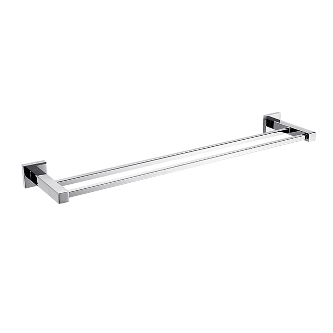 Chrome Towel Bar Rail Bathroom – Double Classic