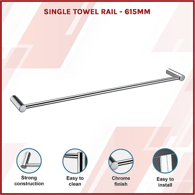 Single Towel Rail – 615 mm