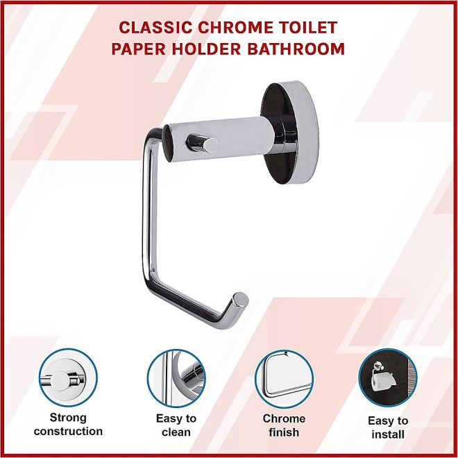 Classic Toilet Paper Holder Bathroom – Chrome