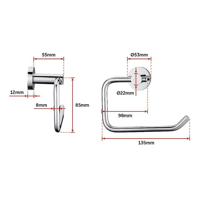 Classic Toilet Paper Holder Bathroom – Chrome