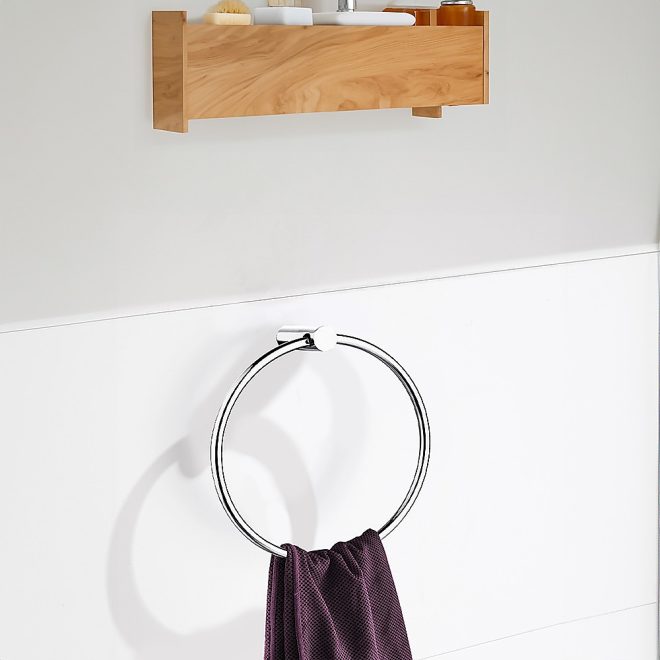 Classic Chrome Towel Bar Rail Ring Bathroom. – 165x180x50 mm