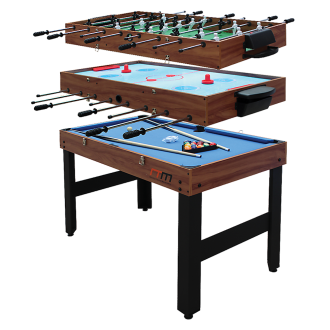 4FT 3-in-1 Games Foosball Soccer Hockey Pool Table