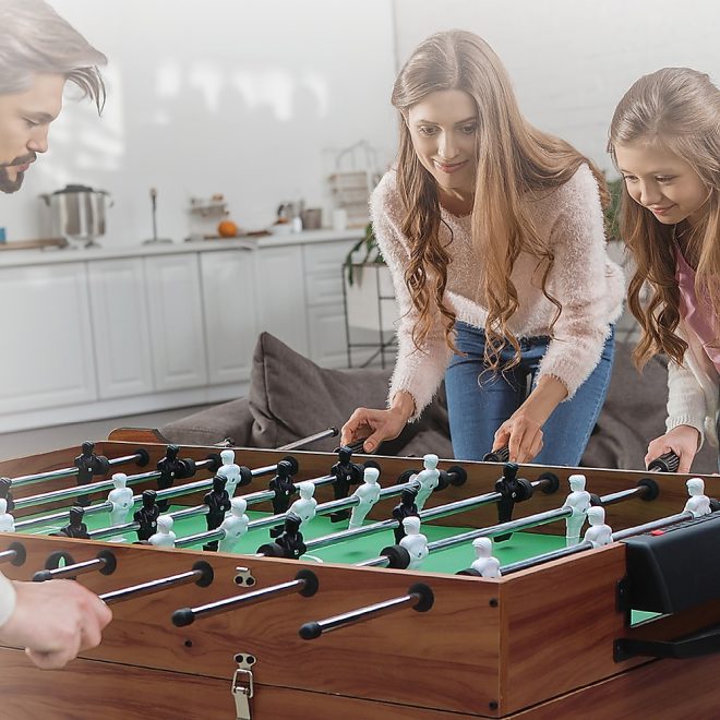 4FT 3-in-1 Games Foosball Soccer Hockey Pool Table