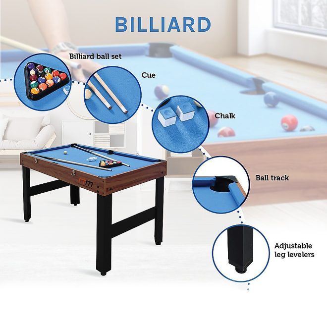 4FT 3-in-1 Games Foosball Soccer Hockey Pool Table