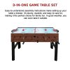 4FT 3-in-1 Games Foosball Soccer Hockey Pool Table