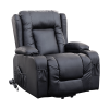 Recliner Chair Electric Massage Chair Lift Heated Leather Lounge Sofa Black