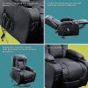 Recliner Chair Electric Massage Chair Lift Heated Leather Lounge Sofa Black