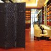 Towamencin Room Divider Screen Privacy Rattan Dividers Stand Fold – 4