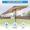 9FT Patio Umbrella Outdoor Garden Table Umbrella with 8 Sturdy Ribs