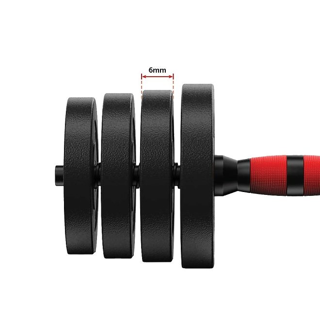 Adjustable Rubber Dumbbell Set Barbell Home GYM Exercise Weights – 20 KG