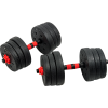 Adjustable Rubber Dumbbell Set Barbell Home GYM Exercise Weights – 20 KG