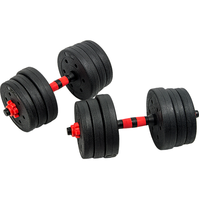 Adjustable Rubber Dumbbell Set Barbell Home GYM Exercise Weights – 20 KG