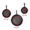 Pre Seasoned Cast Iron Skillet Fry Pan Set 3 Pcs Frying Pan Set