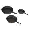 Pre Seasoned Cast Iron Skillet Fry Pan Set 3 Pcs Frying Pan Set