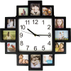 Photo Frame Clock Picture Collage 12-P Display Wall Clock Photowall Home Décor