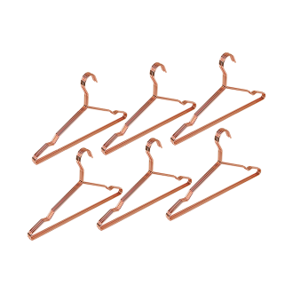 Adult 16.5″ Rose Gold Shiny Metal Wire Coat Suit Top Clothes Hangers