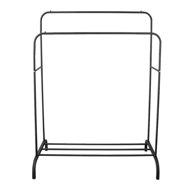 Heavy Metal Double Clothes Rail Hanging Rack Garment Display Stand Storage Shelf