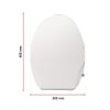 Non Electric Bidet Toilet Seat W/ Cover Bathroom Spray Washlet Water Wash. – 47.5 x 36.5 x 6 cm