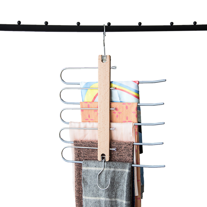 Pants Clothes Coat Hanger Non-slip Magic Space Saver Closet Organizer Rack