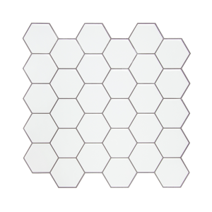 Tiles 3D Peel and Stick Wall Tile 10 sheets – 300 x 300 mm, Hexagon White