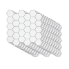 Tiles 3D Peel and Stick Wall Tile 10 sheets – 300 x 300 mm, Hexagon White