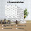 Tiles 3D Peel and Stick Wall Tile 10 sheets – 300 x 300 mm, Hexagon White