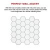 Tiles 3D Peel and Stick Wall Tile 10 sheets – 300 x 300 mm, Hexagon White