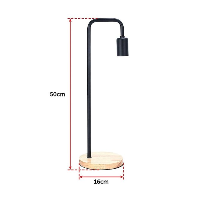 Modern Table lamp Desk Light Bedside Bedroom – Black