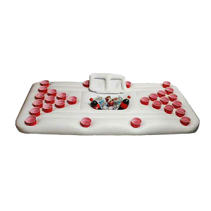 Big PVC Inflatable Beer Pong Raft Floating Pool Party Pong Game Table Lounge Toy