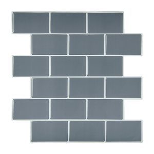 Tiles 3D Peel and Stick Wall Tile 10 sheets – 305 x 305 mm, Dark Grey