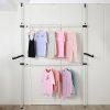 Heavy Duty Adjust Clothes Rail Storage Garment Shelf Hanging Display Stand Rack