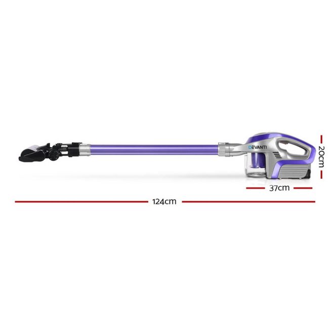 Cordless 150W Handstick Vacuum Cleaner – Purple and Grey