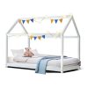 Euston Wooden Bed Frame Single Size Mattress Base Pine Timber Platform White