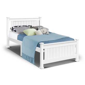 Petina Wooden Bed Frame – White