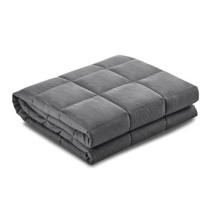 Weighted Blanket Heavy Gravity Blankets Adult Deep Sleep Ralax Washable – Grey, 9 KG