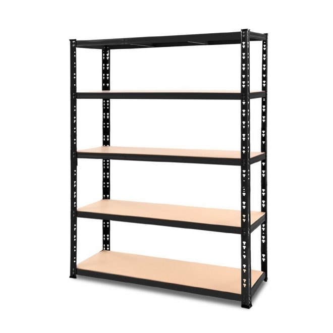 1.8M Warehouse Racking Shelving Storage Shelf Garage Shelves Rack Steel Black