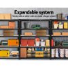 1.8M Warehouse Racking Shelving Storage Shelf Garage Shelves Rack Steel Black