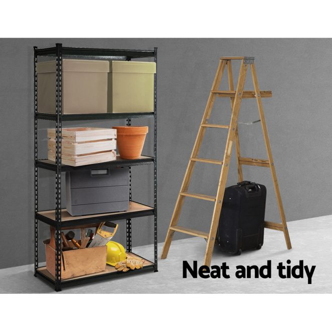 1.8M 5-Shelves Steel Warehouse Shelving Racking Garage Storage Rack